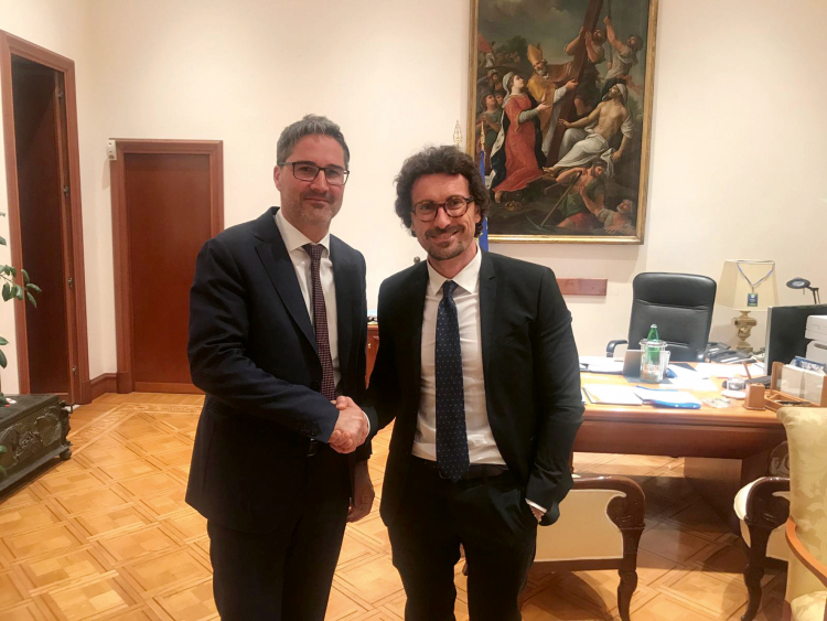 Arno Kompatscher und Minister Toninelli 