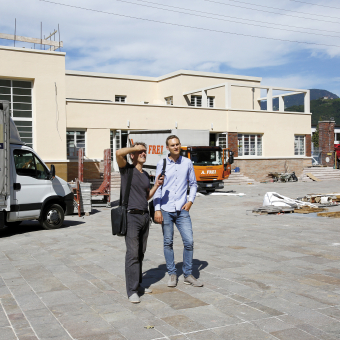 Ingenieur Alexander Alber (rechts) und Markus Larcher