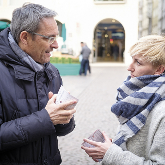 Alexandra Aschbacher und der SVP-Senats­kandidat Dieter Steger